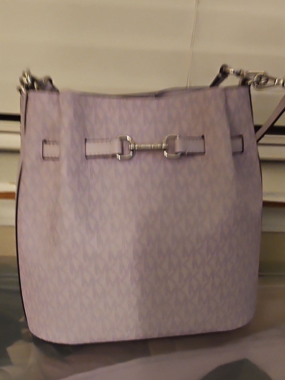 Michael Kors Lavender Signature Bucket Shoulder Bag